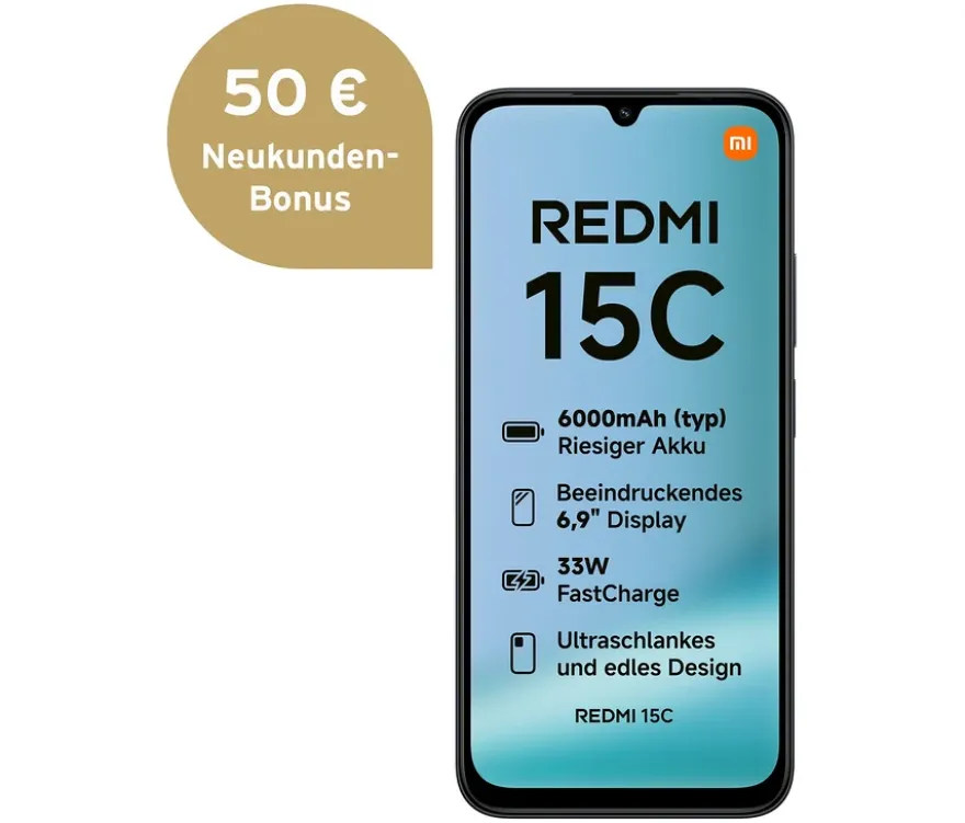 Xiaomi Redmi 15C 256 GB Midnight Black