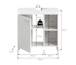 xonox Waschbeckenunterschrank »Finn«, weiß