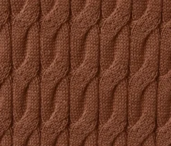 Zopfstrickpullover, cognac