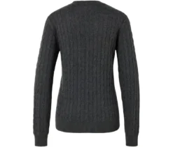 Zopfstrickpullover, grau