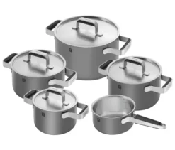 ZWILLING PURE Edelstahl-Kochgeschirr-Set, 5-teilig, grau