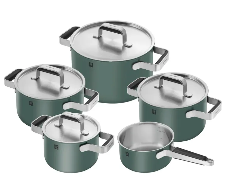 ZWILLING PURE Edelstahl-Kochgeschirr-Set, 5-teilig, grün